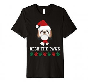 Shih Tzu Deck The Paws Premium T-Shirt