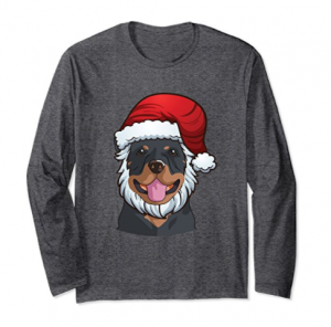 Rottweiler Long Sleeve Funny Santa Christmas Gift Shirt