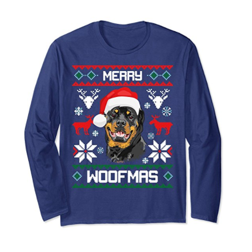 rottweiler christmas t shirt